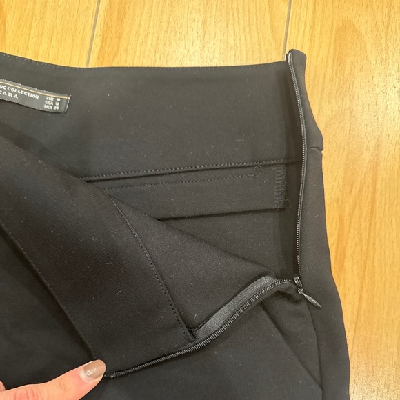 ZARA NWT Black Ponte Knit High Waisted Shorts M Trafaluc Collection - Picture 4 of 5